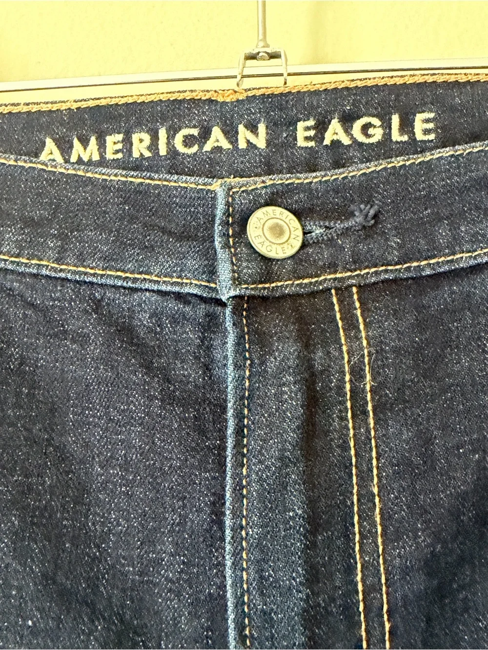 American Eagle Barrel Jeans High Rise Dark Wash Ankle Stretch Size 20